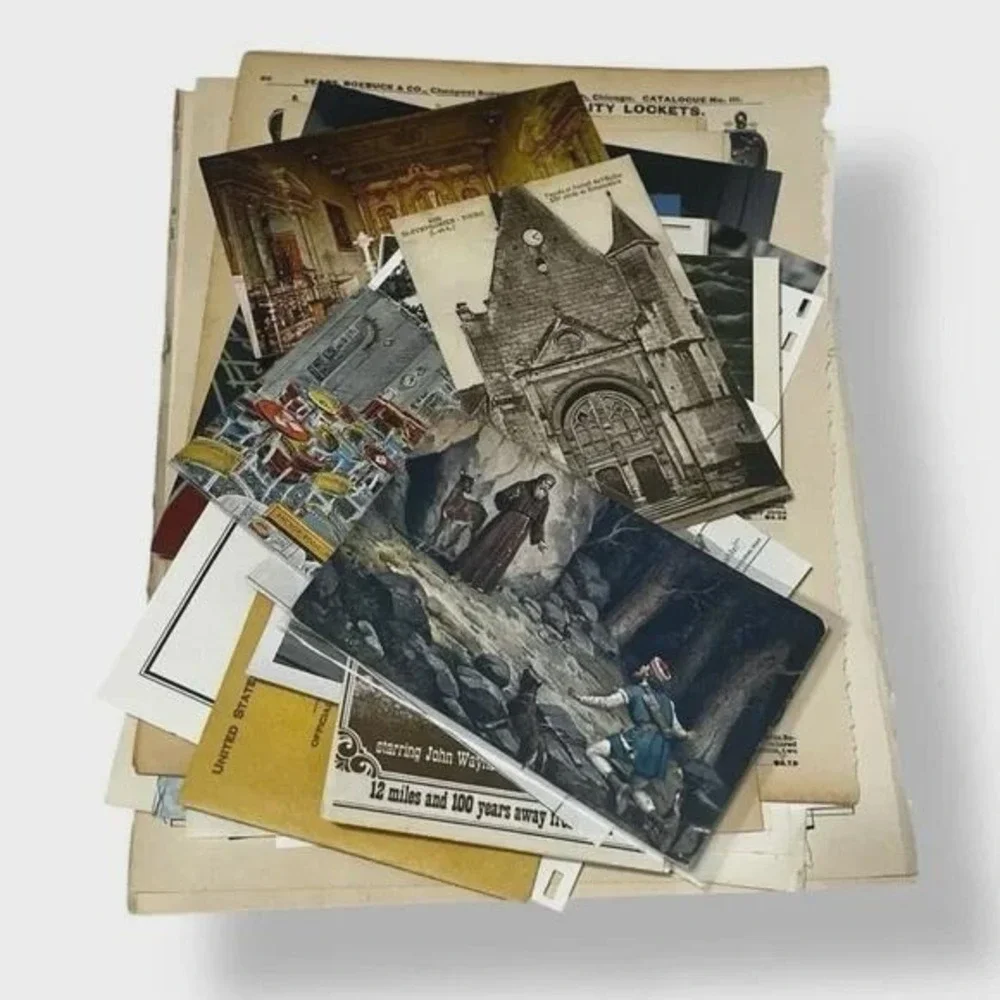50+ piece Ephemera Lot 2 Collage Crafting Junk Journals Scrapbooking